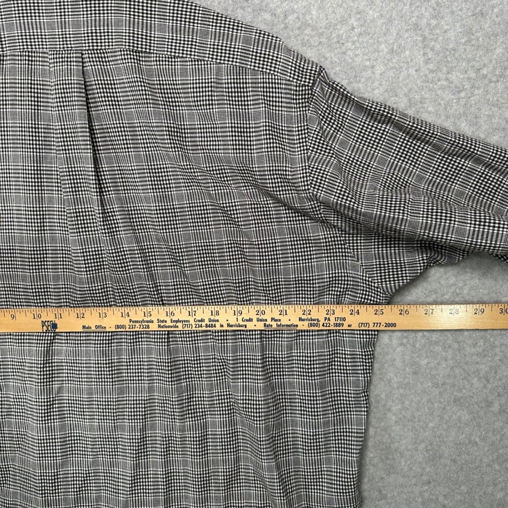 Polo Ralph Lauren Blake Mens Large Black White Glen Check Short Sleeve Shirt - Picture 5 of 8
